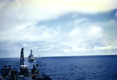 heavy cruiser off stern
