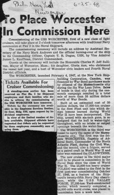 001 6-25-1948 - Newspaper article on commissioning
